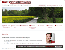 Tablet Screenshot of kulturwirtschaftswege.de